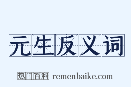 元生反义词是什么意思的图片